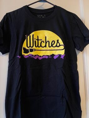 Disney Hocus Pocus Witches Graphic Tee in Black, Yellow & Purple- Lost Bros
